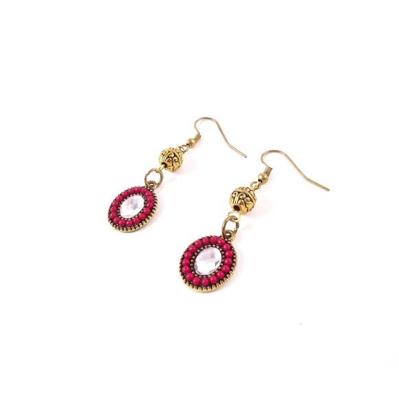 Handmade Jewelry - Pink Dangle Earrings Handmade Jewelry